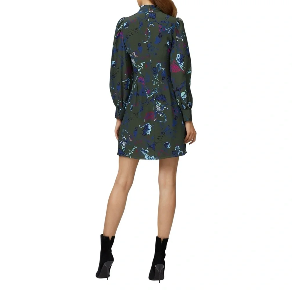 Tanya Taylor Clarisse Silk Dress in Green Sz 8